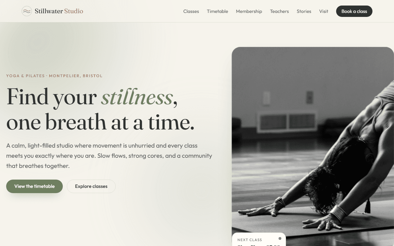 Stillwater Studio website screenshot